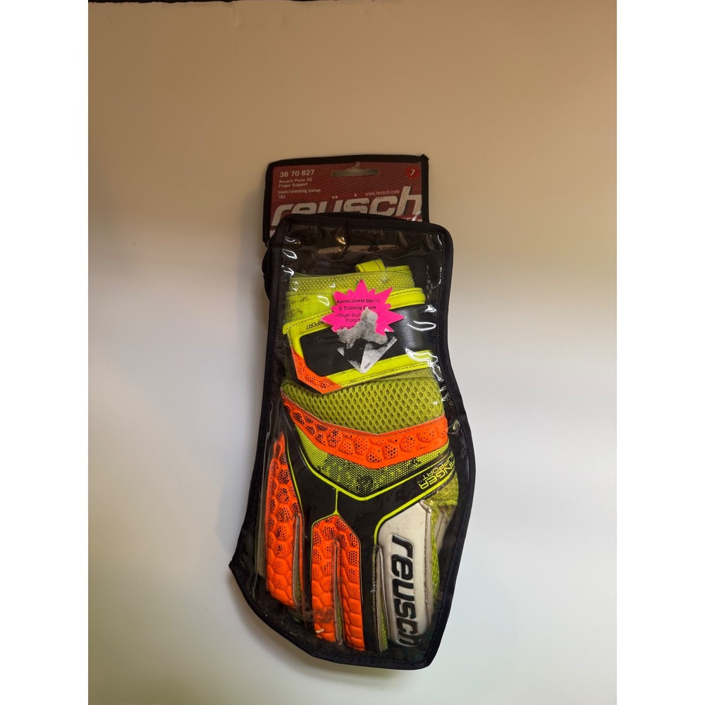 Reusch Goalkeeper Gloves Size 7 Orange‎ Pulse SG Finger Support 3670827